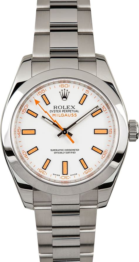 replica rolex milgaus|Rolex Milgauss 116400 white.